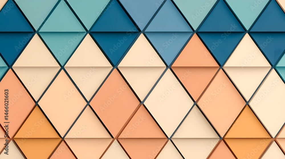 Poster Abstract Geometric Triangle Pattern with Fading Opacity