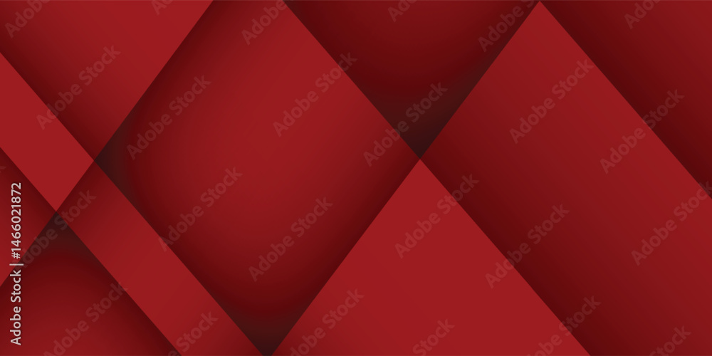 Poster red line with white architecture futuristic background minimal concept vector abstract illustration 