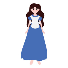 Beautifull woman wearing princess costume and feel happy.