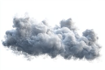 Massive, textured cloud formation against a stark white background.