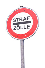 Verkehrszeichen - Verbot - Strafz&ouml;lle - Freisteller