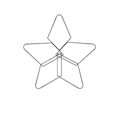  rating icon vector. favourite star icon continuous line single drawing 