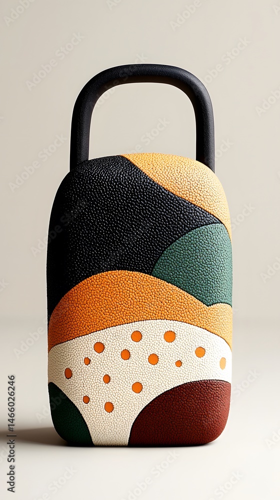 Poster abstract textured container with geometric pattern
