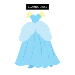 modern casual dress vector set. Fashion female shirt and dress and skirt illustration.