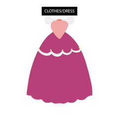 modern casual dress vector set. Fashion female shirt and dress and skirt illustration.