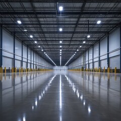 Obraz premium Empty warehouse interior