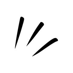 black comic stroke design element