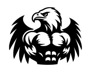 Eagle head with human body vector 