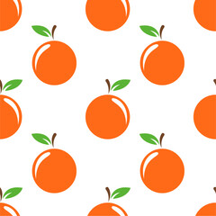 Seamless pattern with orange fruit	