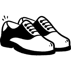 Classic Two-Tone Dress Shoes Illustration
