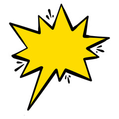 Comic Bubble speech. perfect for highlighting text in comics, ads, or social media. Fully scalable and easy to customize