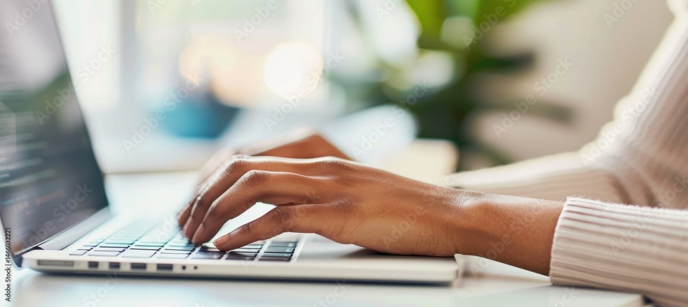 Poster hands adjusting color grading in photo editing software on clean workspace