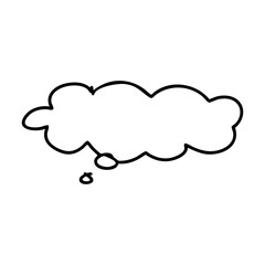 speech bubble cloud doodle design