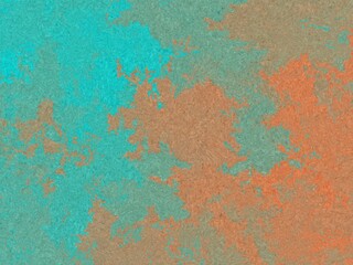 An abstract background with a blend of teal and orange-brown, creating a textured, mottled effect.