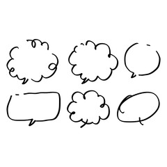 set of speech bubbles element