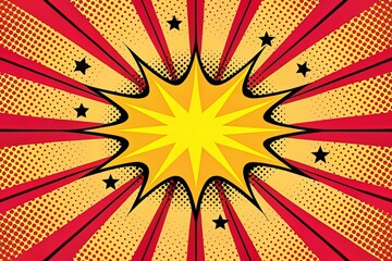 Fototapeta premium Vibrant Pop Art Comic Book Style Background