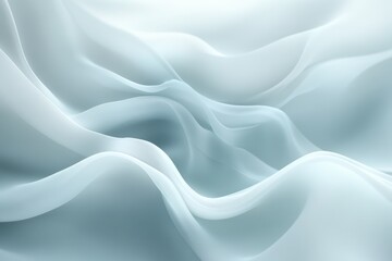 Obraz premium Gentle, light blue fabric drapes in flowing waves.