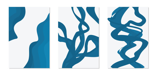 abstract curves line poster icon wall art design