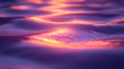 Obraz premium Tranquil Water Surface with Reflections at Sunset in Soft Colors