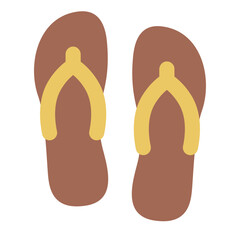 relaxed footwear flat icon with travel flip flop style