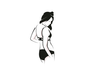 silhouette of a sexy woman