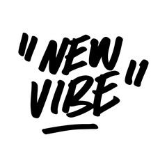 Fototapeta premium new vibes text written illustration