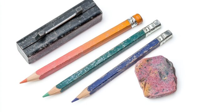 pencils and sharpener