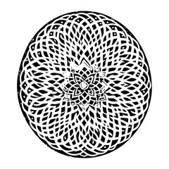 Intricate circular pattern showcasing geometric precision and artistic abstraction