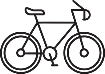 Fototapeta premium Bicycle icon line art on white background