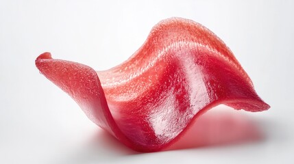 red tulip on white background