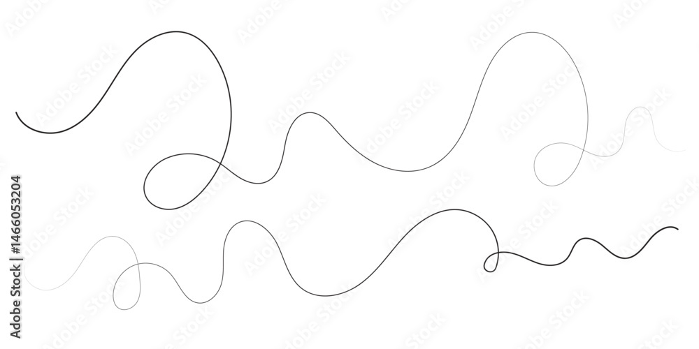 Poster a minimalist abstract image featuring multiple, interwoven, wavy lines in varying thicknesses and da