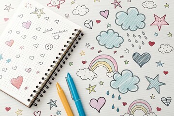 doodle element background motive
