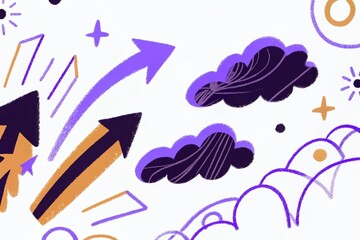 doodle element background motive