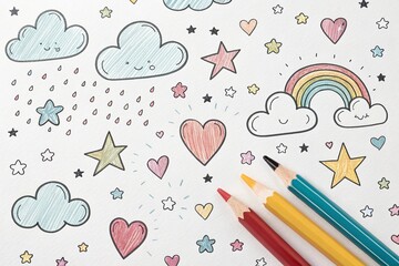 doodle element background motive