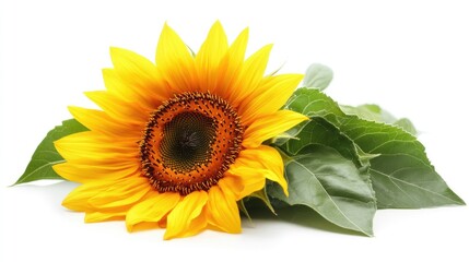 Naklejka premium sunflower on white background