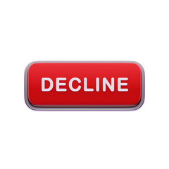 Decline Label Red CTA Button