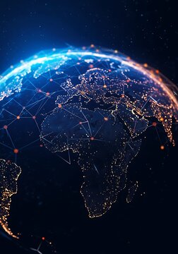 Global Network: A Celestial Tapestry