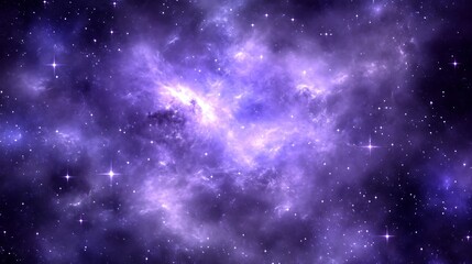 Naklejka premium Nebula of vibrant cosmic hues