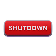 Shutdown Label Red CTA Button