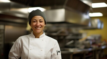 Smiling Chef in a Kitchen