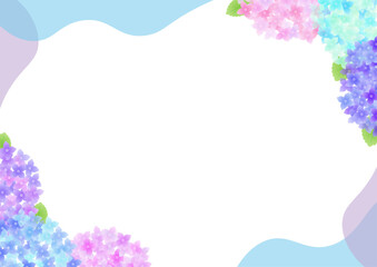 Fototapeta premium 綺麗な紫陽花のフレーム