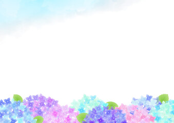 綺麗な紫陽花のフレーム