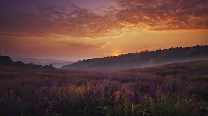 gradient transitioning from warm orange to deep purple 