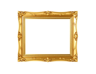 Golden Ornate Rectangle Picture Frame