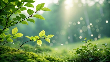 green leaves in the sun