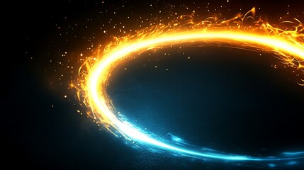 Abstract fiery ring