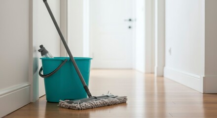 Cleaning supplies in hallway (1)