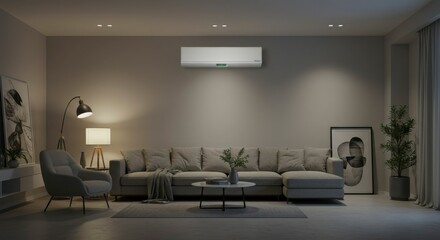 Modern living room at night (1)