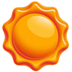 Radiant Sun-like Object with Wavy Scalloped Edge