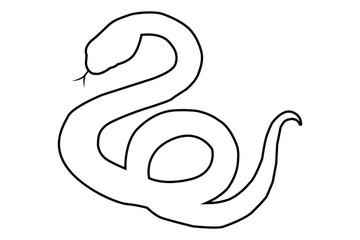 Fototapeta premium snake icon. snake icon with outline stroke.